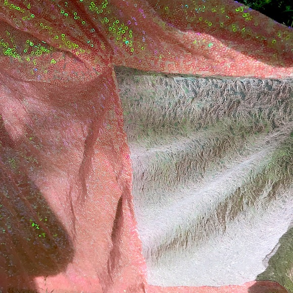 Bubblegum Pink Long Sequin Caftan Dress - Picture 4 of 8